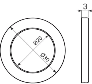 Прокладка состоящая из двух частей AlcaPlast 1" A7992